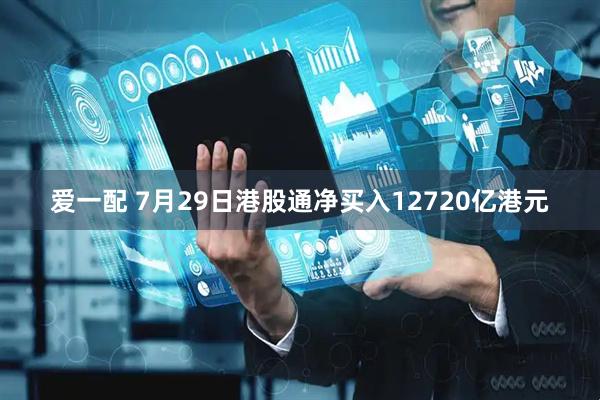 爱一配 7月29日港股通净买入12720亿港元