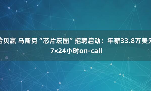 拾贝赢 马斯克“芯片宏图”招聘启动：年薪33.8万美元 7×24小时on-call